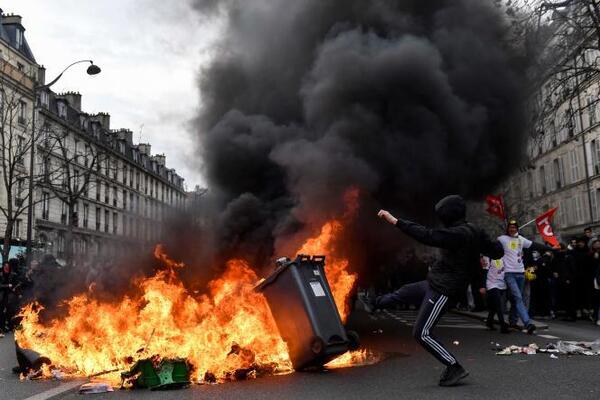 Ongoing Protests Over Paris Raised Retirement Age