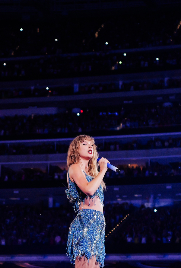 Taylor Swift on The Eras Tour during the 1989 set.