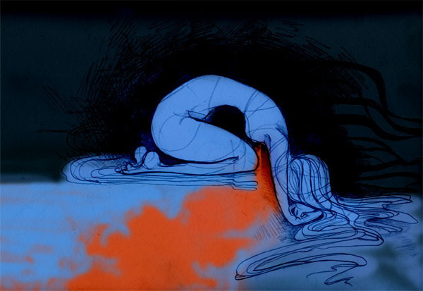 An illustration representing the hardship of ME/CFS patients.
