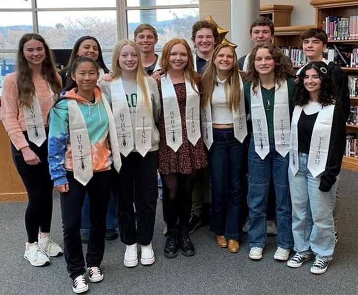 2024 Titan Twelve Members: (Top Left to Right) Courtney Monard, Ruby Kasmer, Worth Paisley, Brennan Metz, Will Caldwell, Noah Settle, (Bottom Left to Right) Destiny Xia, Shae Torrence,  Zoey Walker, Jessie Heasley, Kaylee Hagadorn, Dahlia Berzingi.