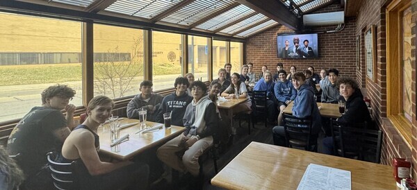 A portion of the regional team at Mac and Bob's post-race.
