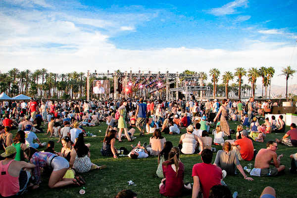 Coachella participants gathering around for their next concert!