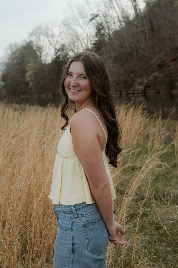 Izzy Hendricks poses for senior portraits.