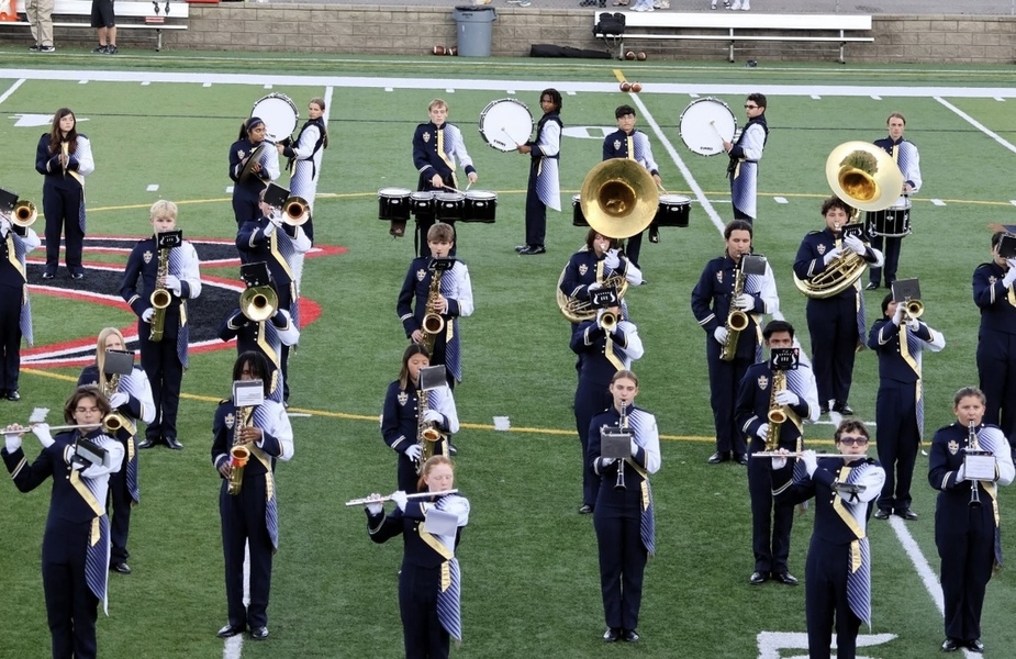 The Hidden Valley High School Band in action.