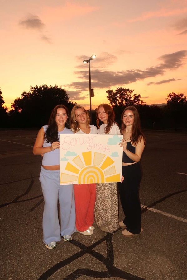 Hidden Valley High School senior girls celebrate Senior Sunrise. 