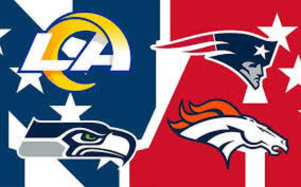 The AFC opponents are on the right, and the NFC matchup is on the left.