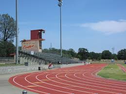 A track similar to where the events of outdoor track will take place.