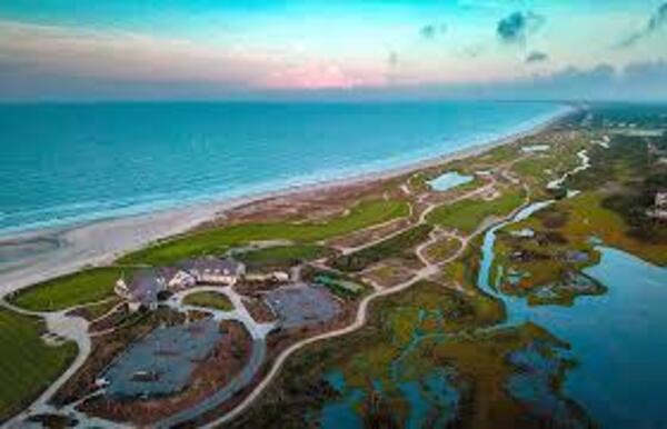 This is an overhead view of the beautiful Kiawah Island in South Carolina.
